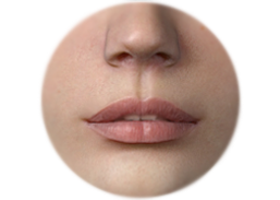 Shows Philtrum enhancement with augmentation